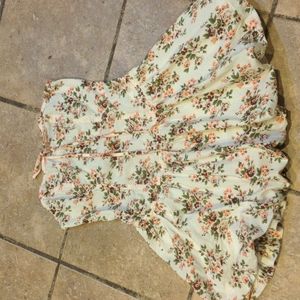 Tracy Feith Lolita Cute Girl Cotton Lined Floral Dress size 1 Small